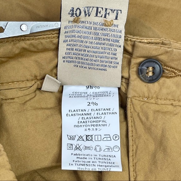 40Weft Men’s Lenny Chino Skinny Pants Size - Picture 7 of 7